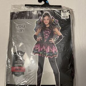 Girls Spider Fairy Halloween Costume 5 PIECE SET Size Large 12-14
